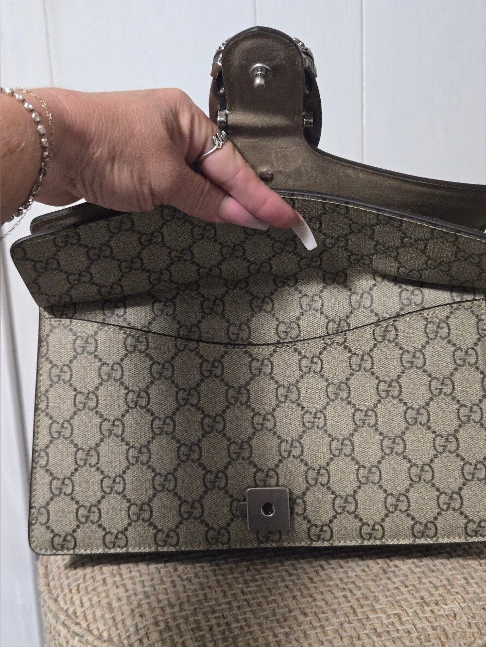 New Beige Dionysus Style Shoulder Bag Unbranded READ DESCRIPTION - Picture 7 of 12